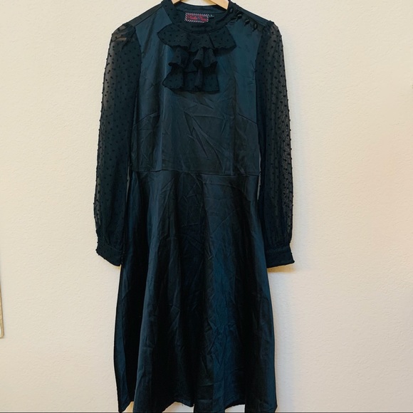 Voodoo Vixen Black AUDREY Retro Dress Large - Picture 6 of 16